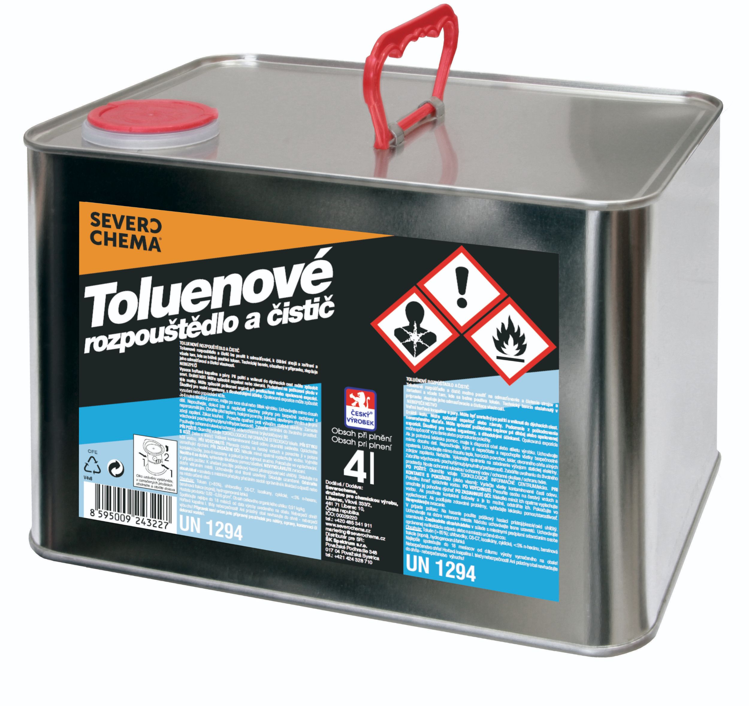 Domácnost a Zahrada - Toluenové rozpouštědlo a čistič 4 l