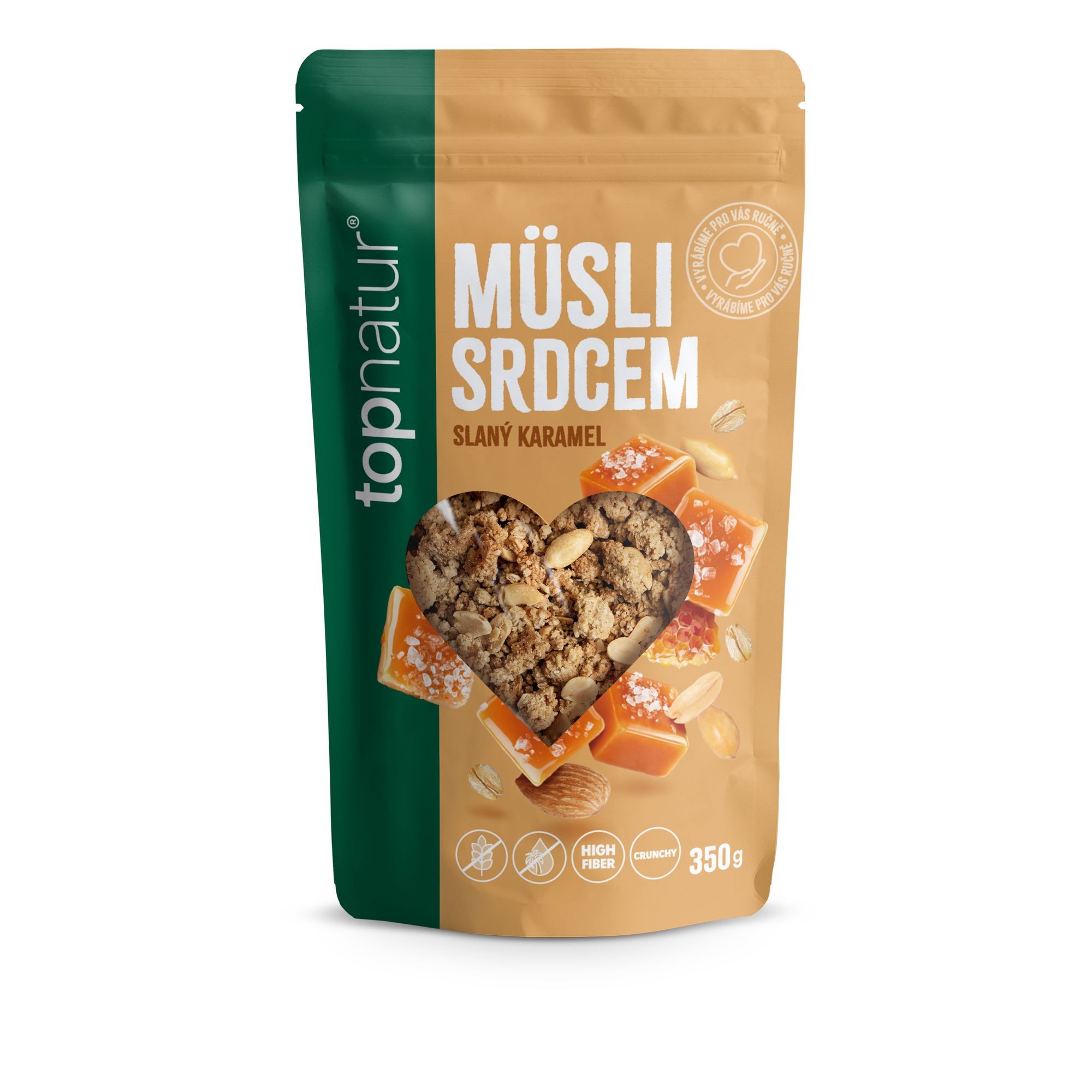 Zdravý svět - Topnatur müsli srdcem slaný karamel 350g