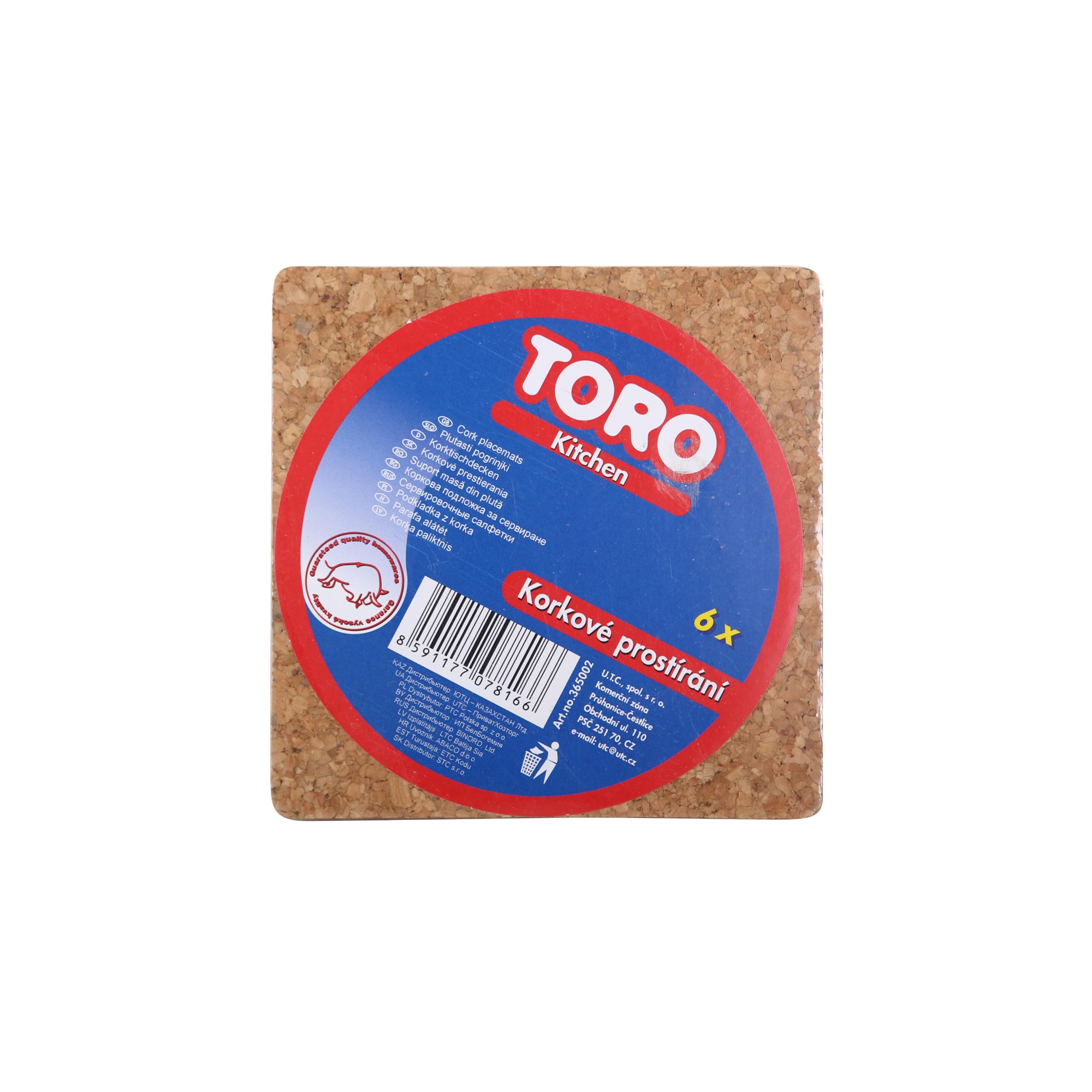 Domácnost a Zahrada - Toro Prostírání korkové čtverec 95 x 95 mm 6 ks