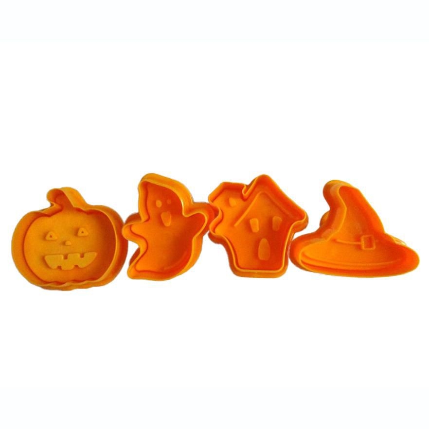 Domácnost a Zahrada - Toro Razítka na cukroví 4 ks Halloween plast oranžová