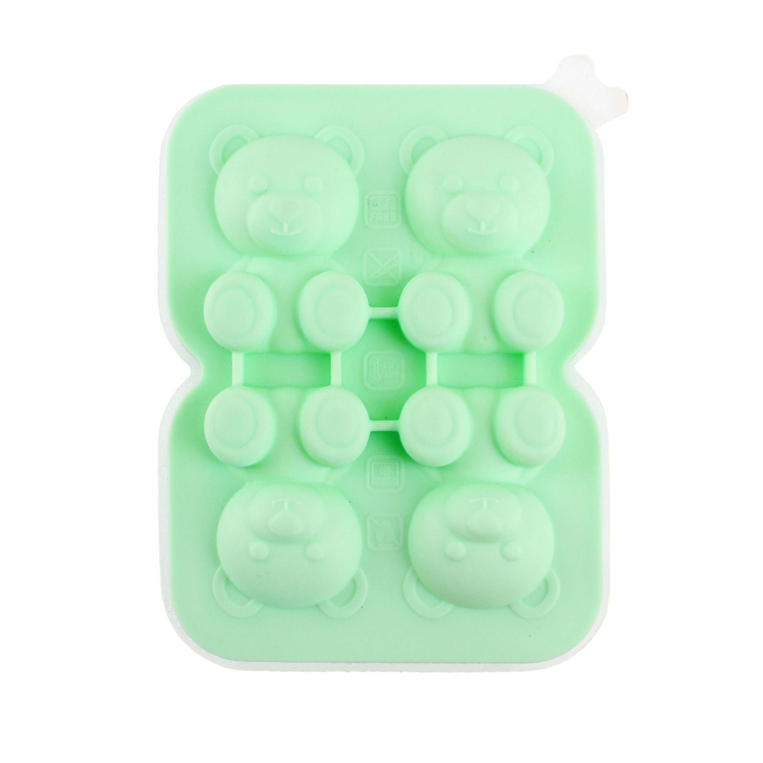 Toro Tvořítko na led Medvídek 8ks 14,5X11X3cm zelená silikon-1