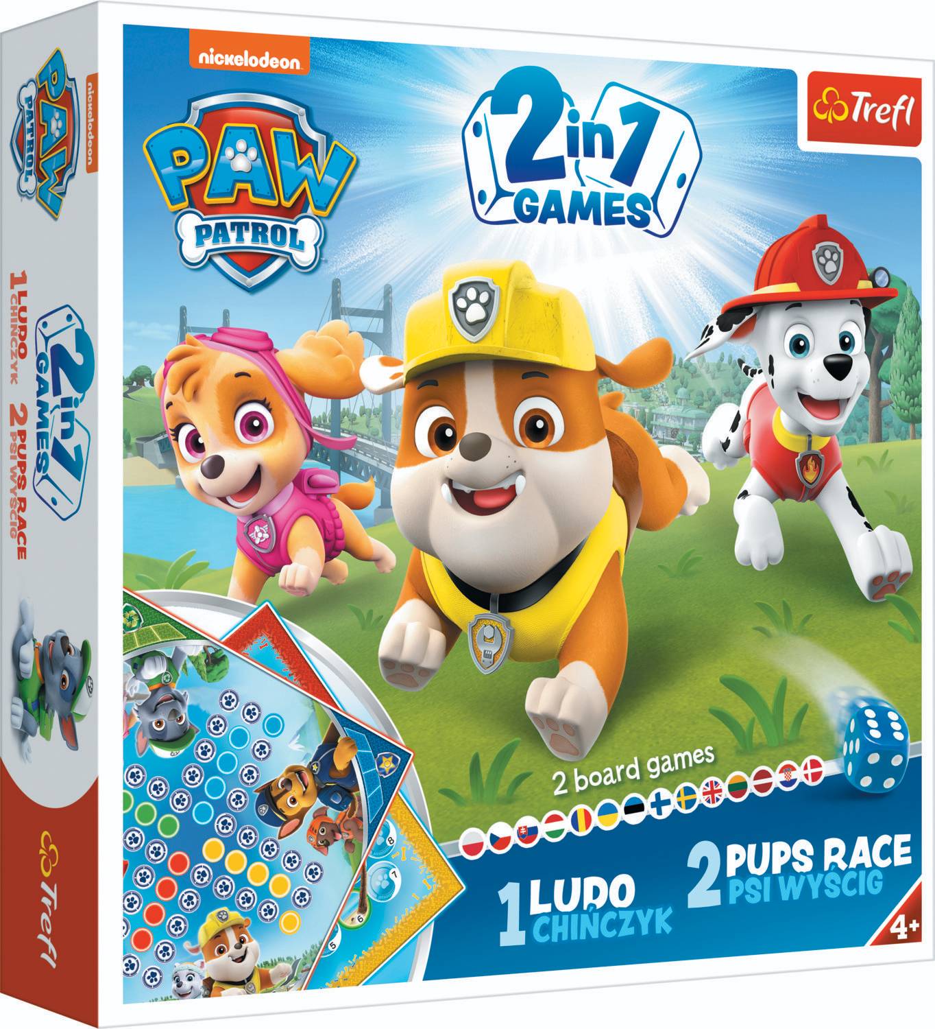Svět dětí - Trefl Člověče, nezlob se a Závod štěňat Paw Patrol, společenská hra 2v1