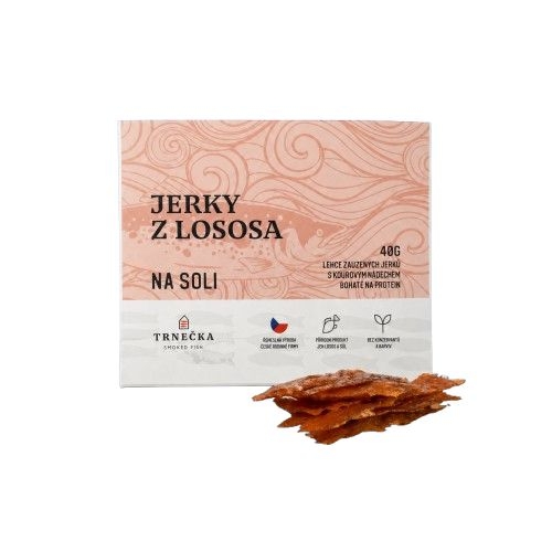 Trnečka Jerky z uzeného lososa na soli 40g