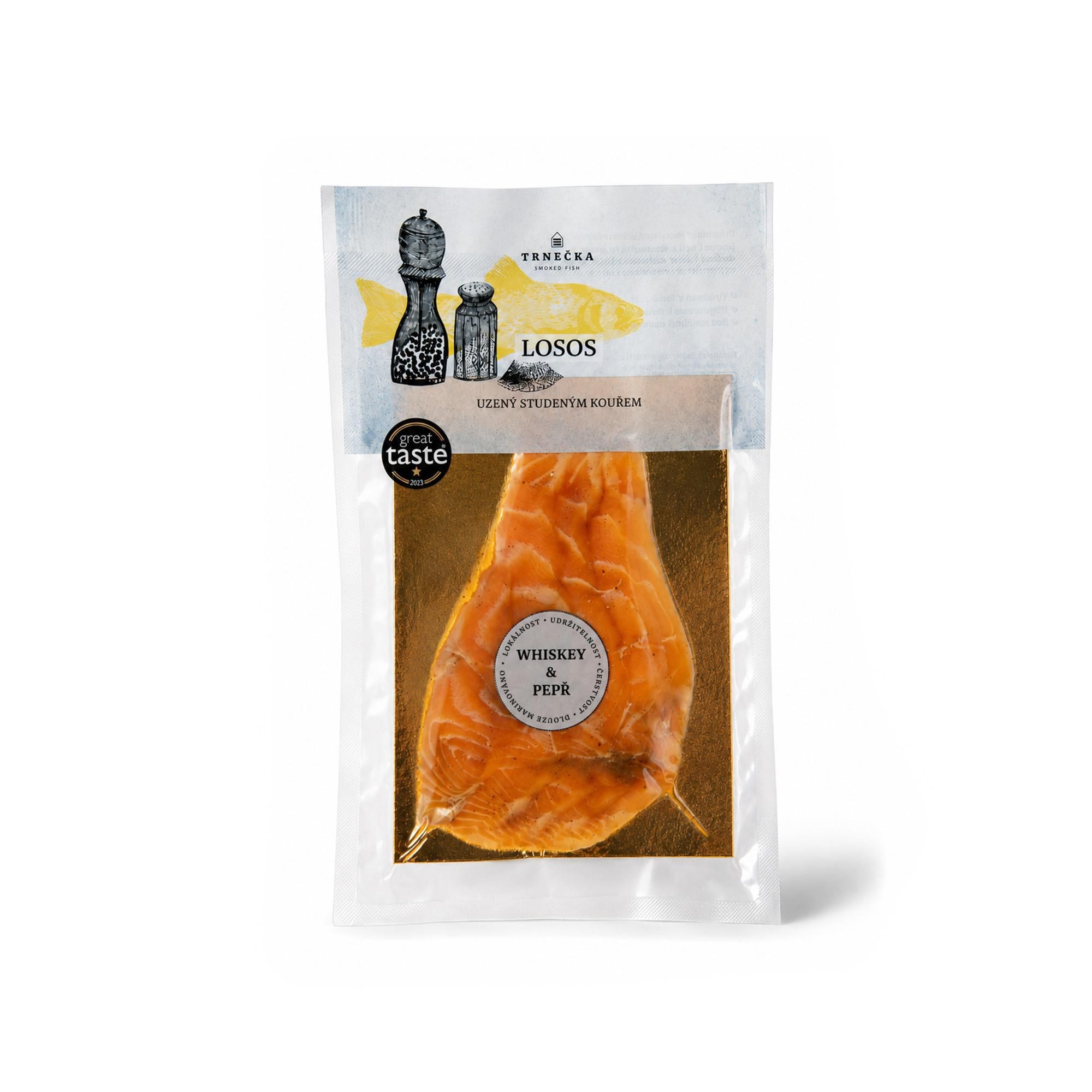 Trnečka Losos uzený studeným kouřem whisky & pepř 100g