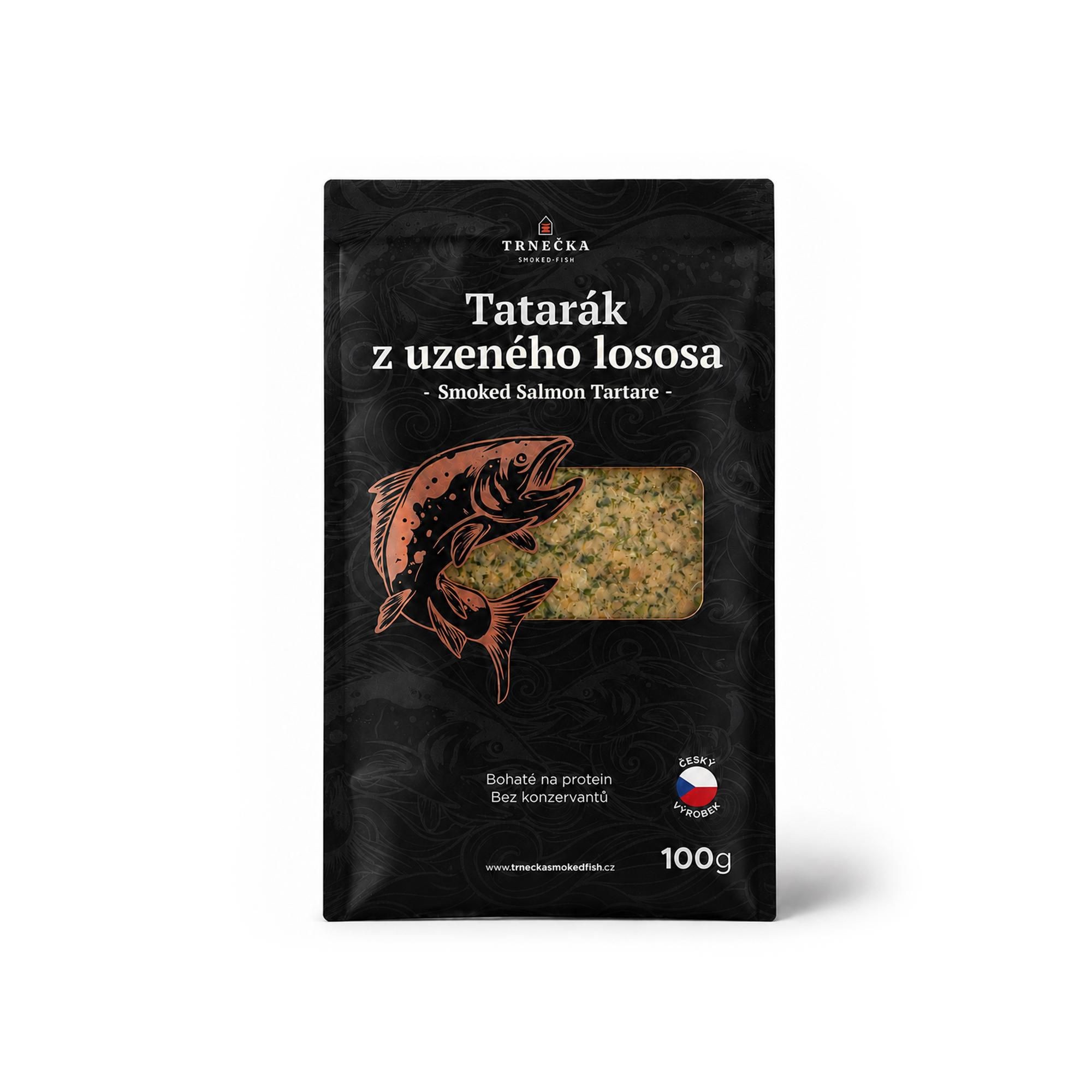 Trnečka Tatarák z uzeného lososa namíchaný sůl 100g