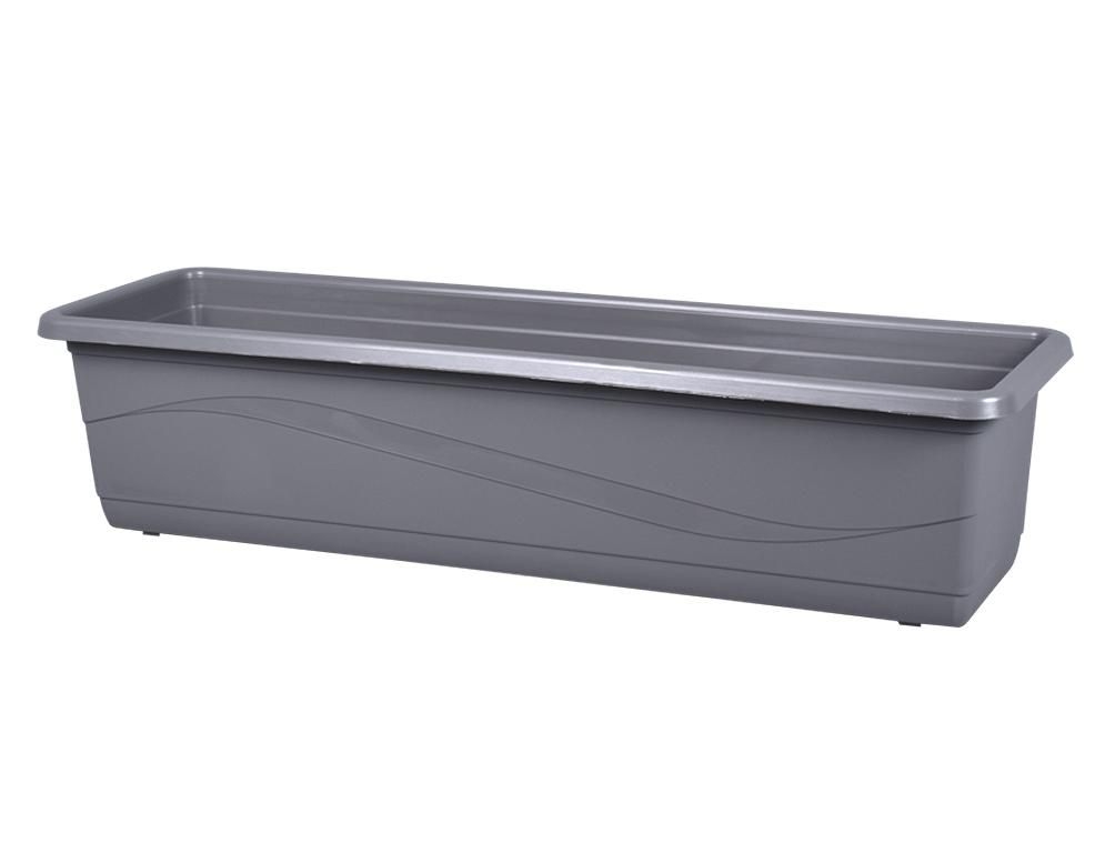 Domácnost a Zahrada - Truhlík LOBELIA MODERN plastový šedý mat 60cm