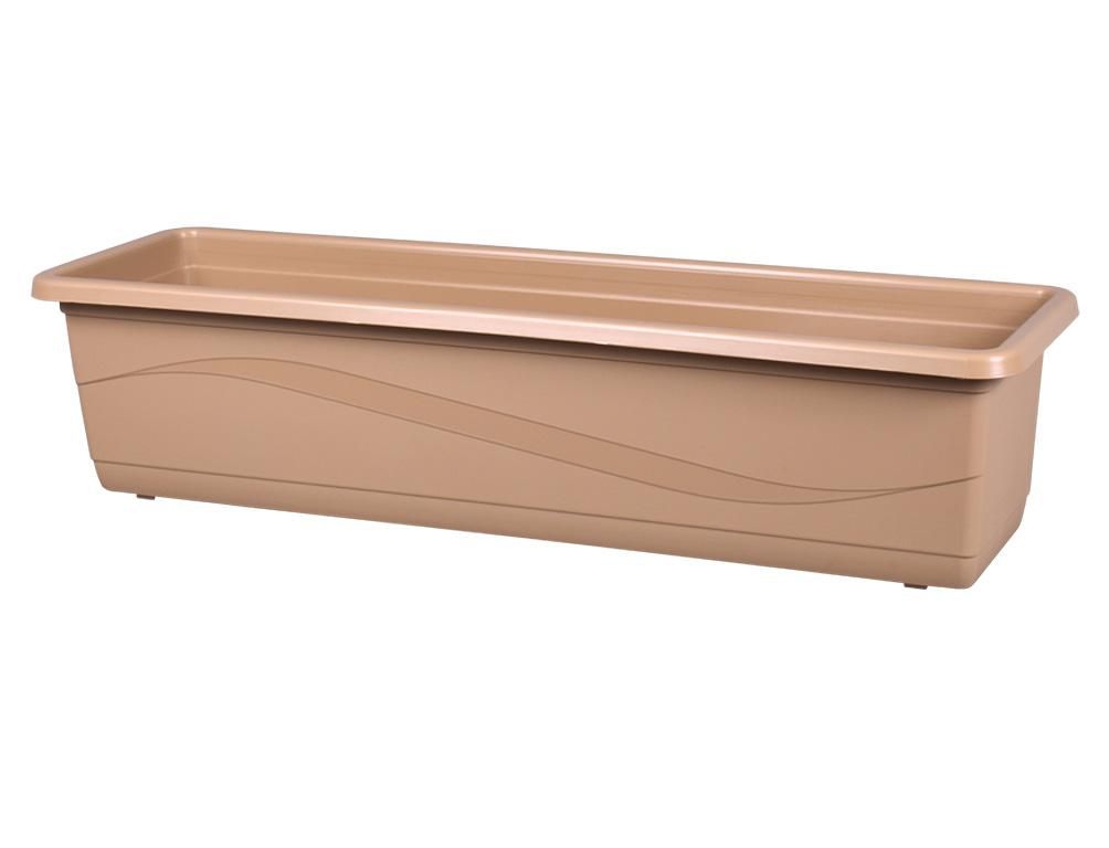 Domácnost a Zahrada - Truhlík LOBELIA MODERN plastový sv.hnědý mat 50cm