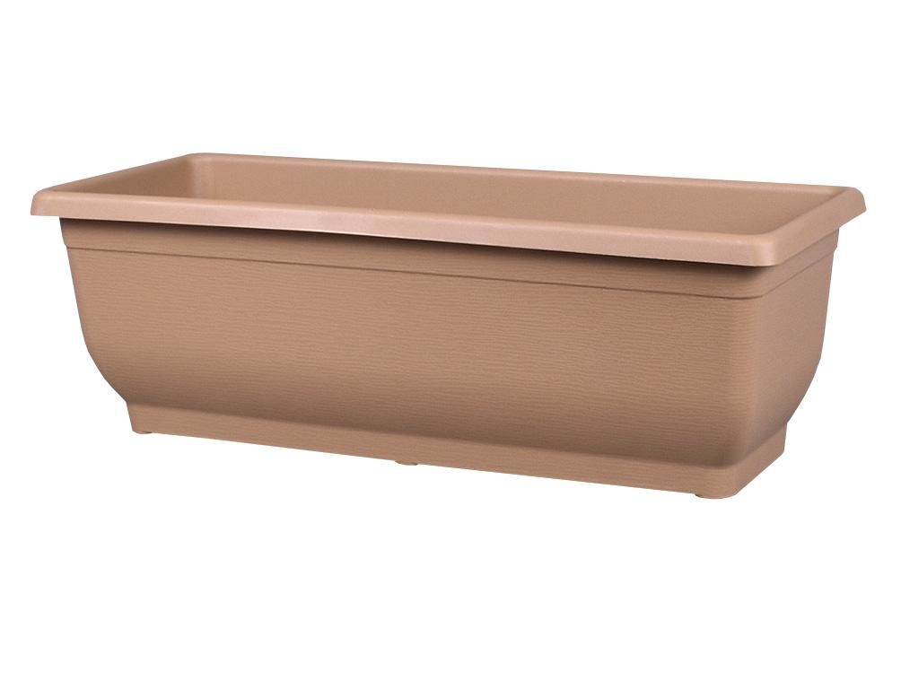 Domácnost a Zahrada - Truhlík samozavlažovací TORENIE MODERN 60cm světle hnědý matný