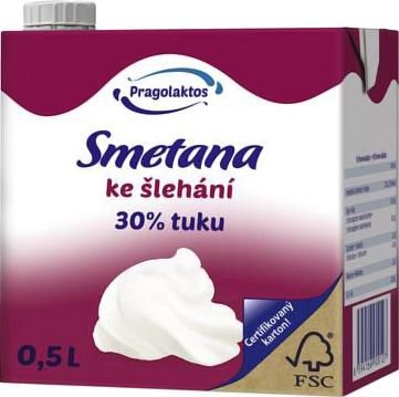 Mléčné a chlazené - Trvanlivá smetana 30% 0,5 l
