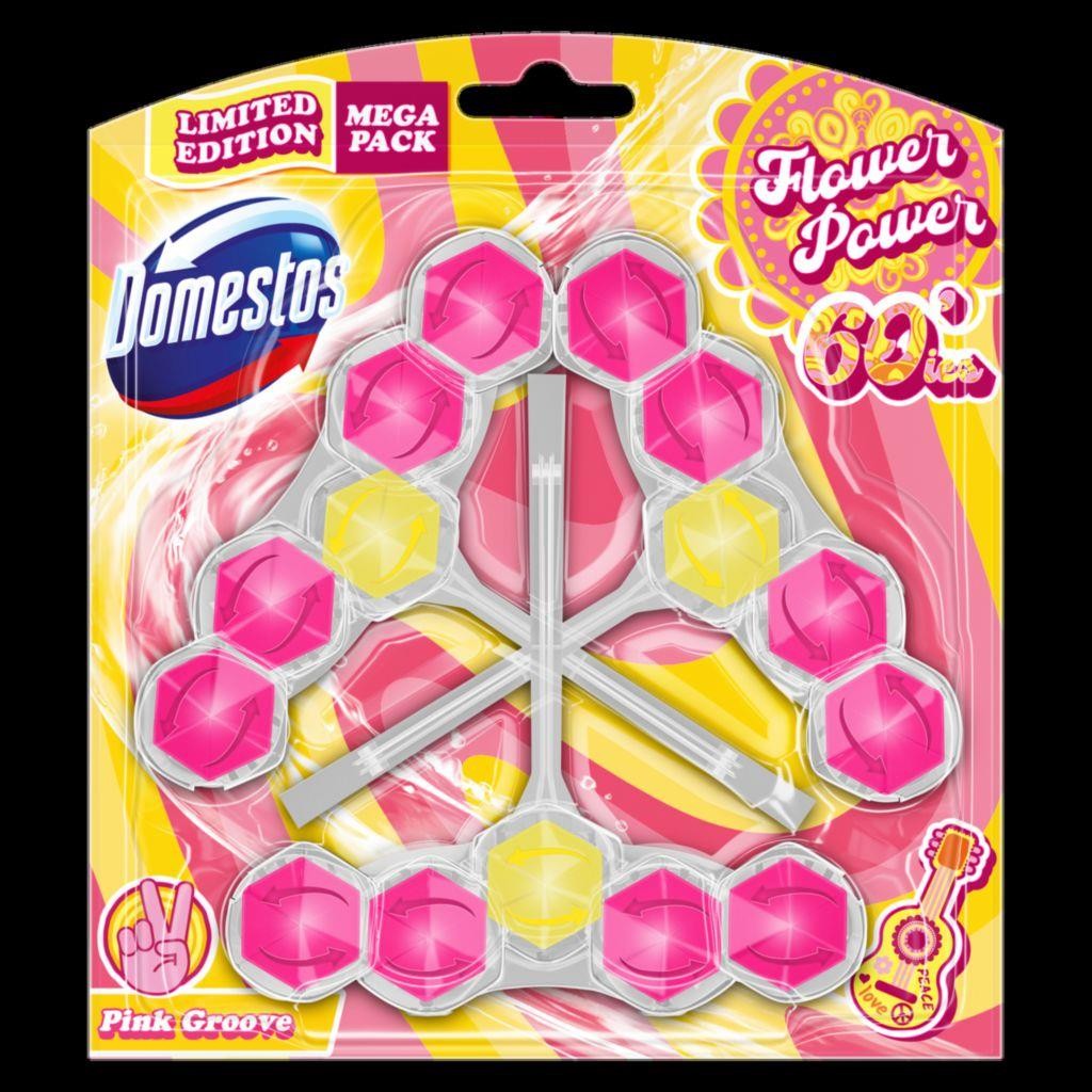 Drogerie a kosmetika - Tuhý WC blok Pink Groove 165 g