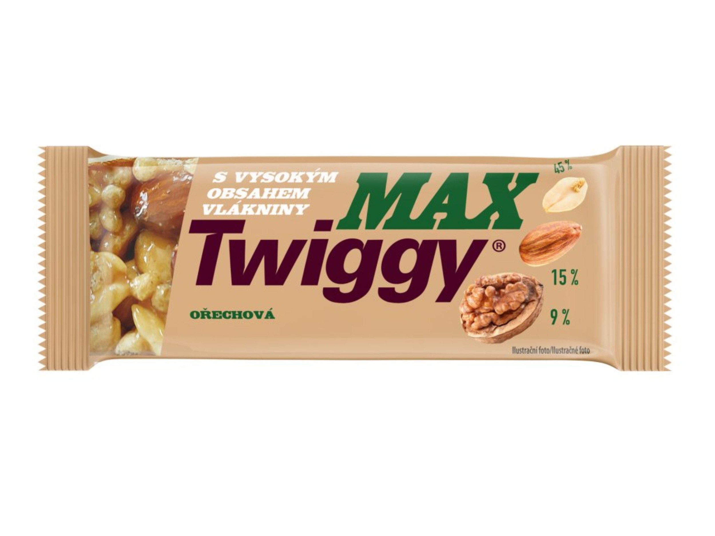 Trvanlivé potraviny - Twiggy MAX s ořechy 35g