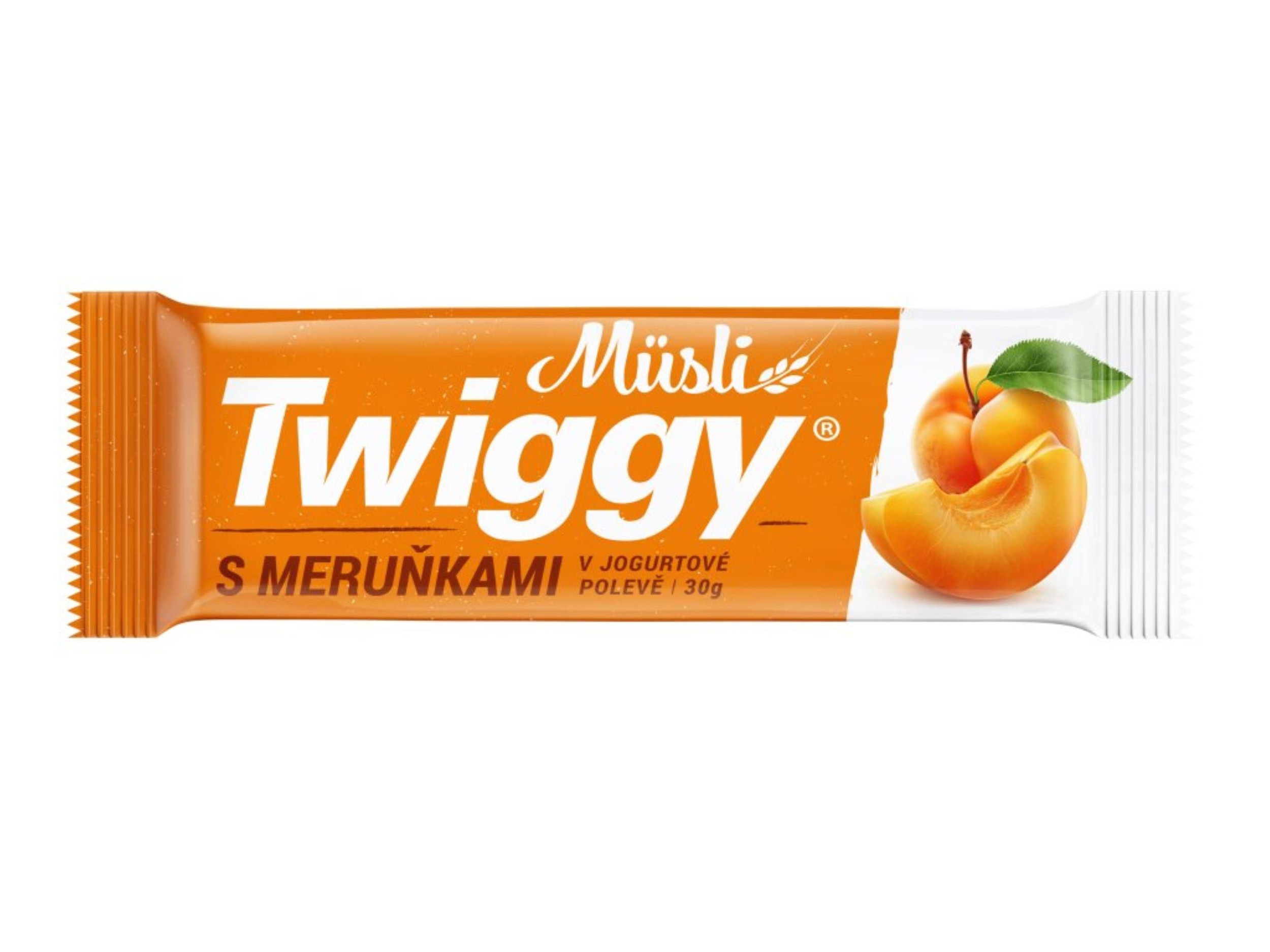 Trvanlivé potraviny - Twiggy Müsli tyčinka s meruňkami v jogurtové polevě 30g