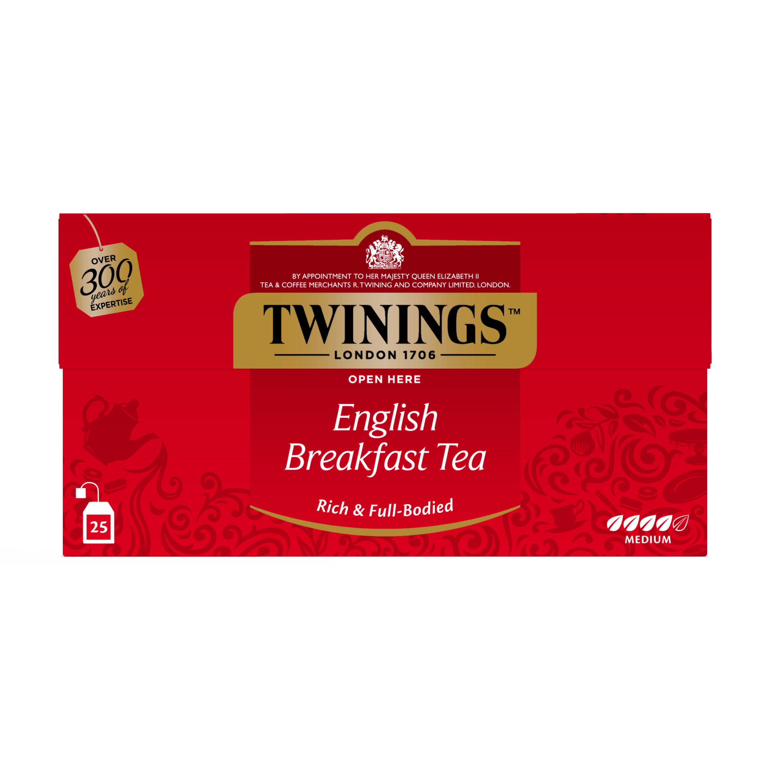 Nápoje - Twinings English breakfast černý čaj 25x2g