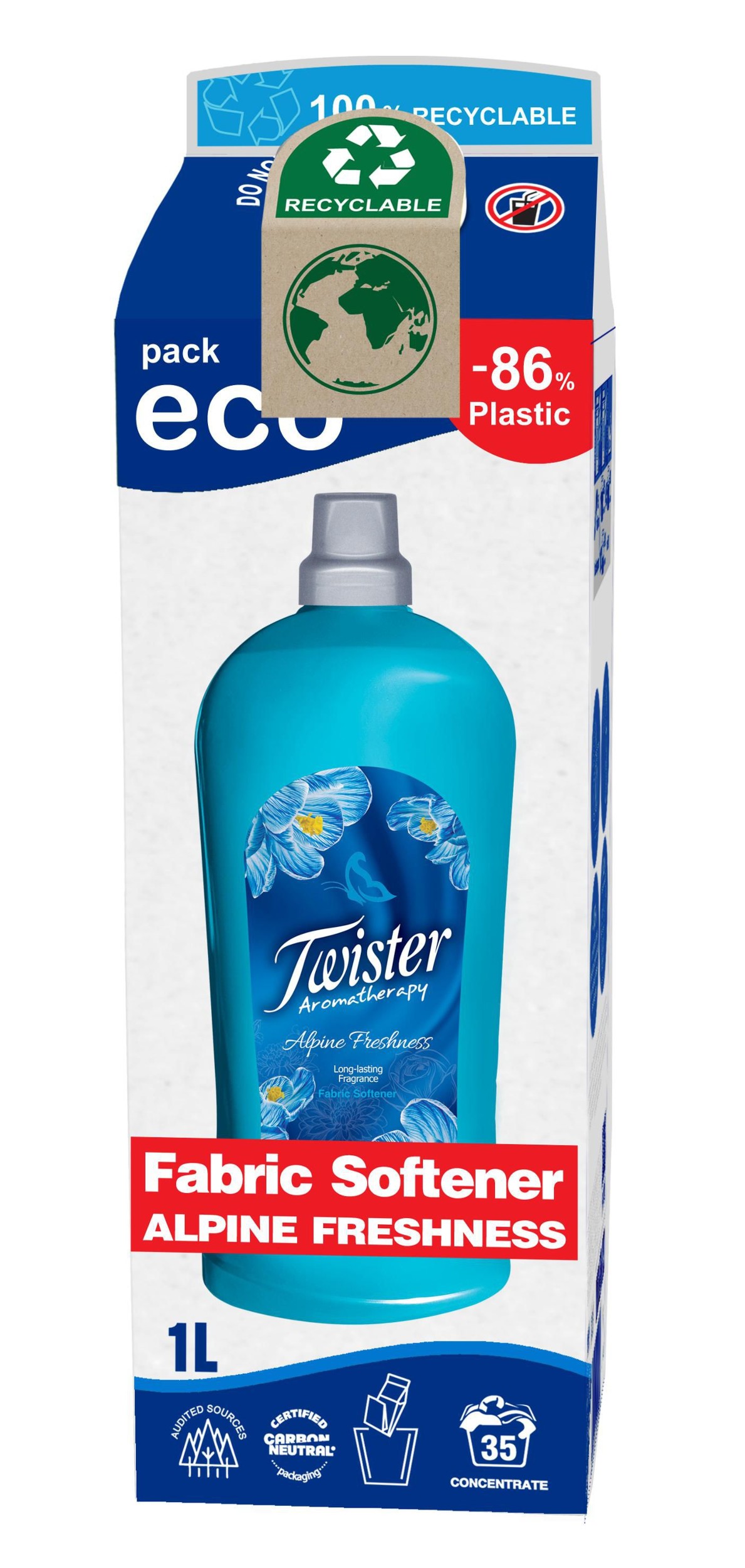 Drogerie a kosmetika - Twister R-Pack aviváž Alpine Freshness 1000ml 35 praní