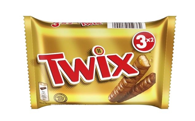 Trvanlivé potraviny - Twix Sušenka s karamelem máčená v mléčné čokoládě 3x50g