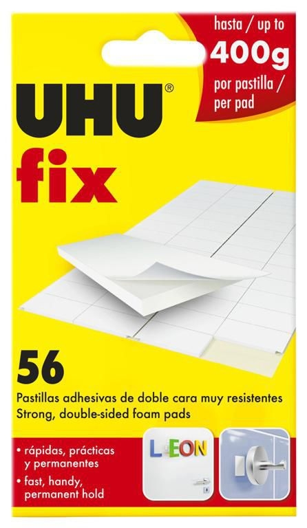UHU Fix 56 ks - oboustranná páska dílky-0
