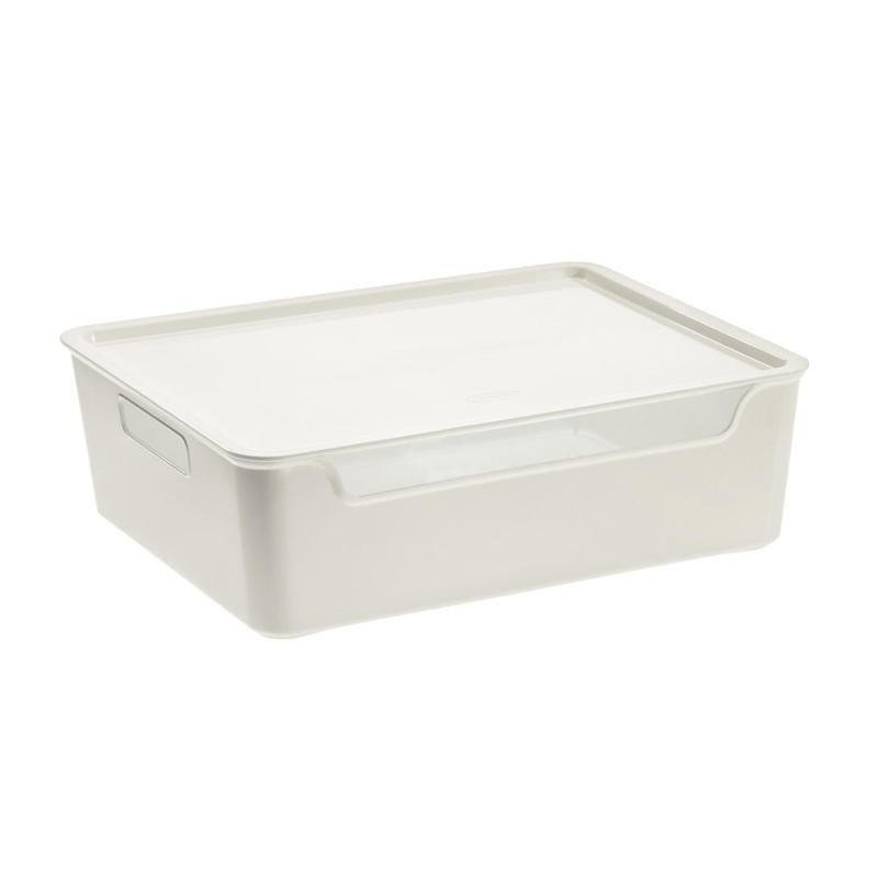 Domácnost a Zahrada - Úložný box BELLA XXL s víkem - 9,15 l bílá