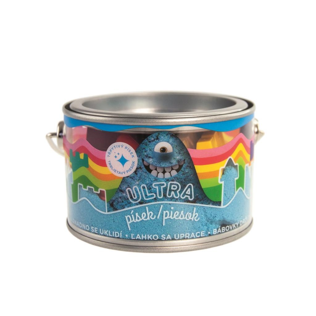 Svět dětí - Ultra písek s glitry modrý 200g