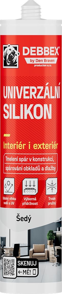 Domácnost a Zahrada - Univerzální silikon šedý 280 ml