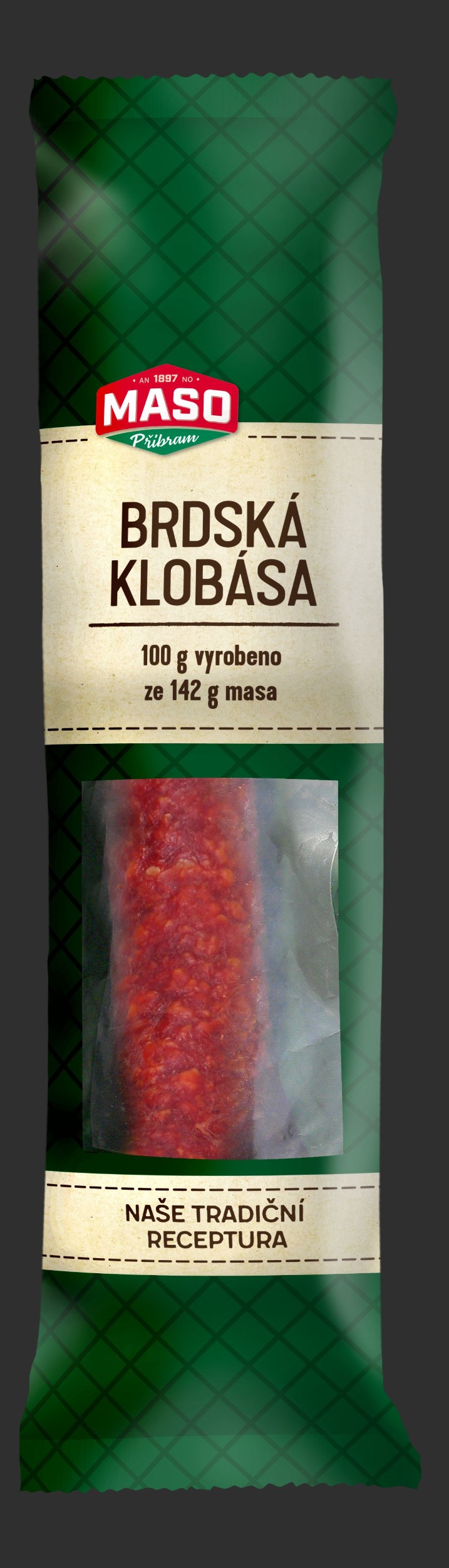 Uzeniny a lahůdky - Uzeniny Příbram Brdská klobása 175 g