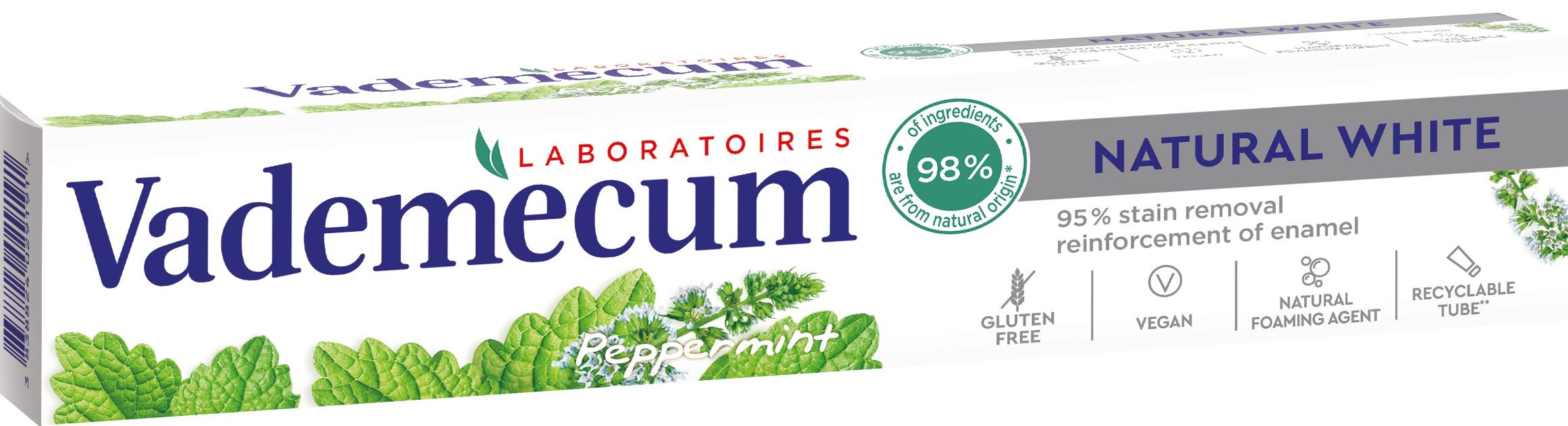 Drogerie a kosmetika - Vademecum Zubní pasta Natural White 75 ml
