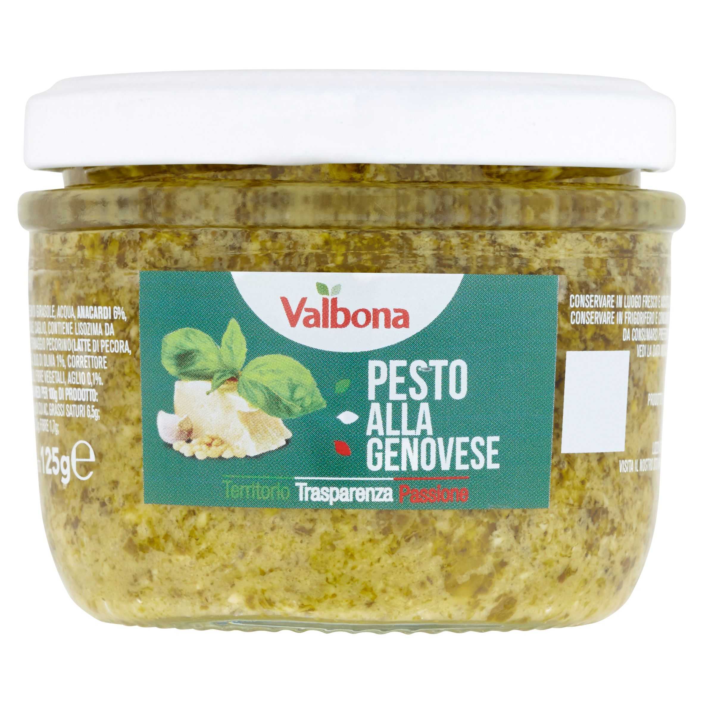 Trvanlivé potraviny - Valbona Pesto s bazalkou 125g