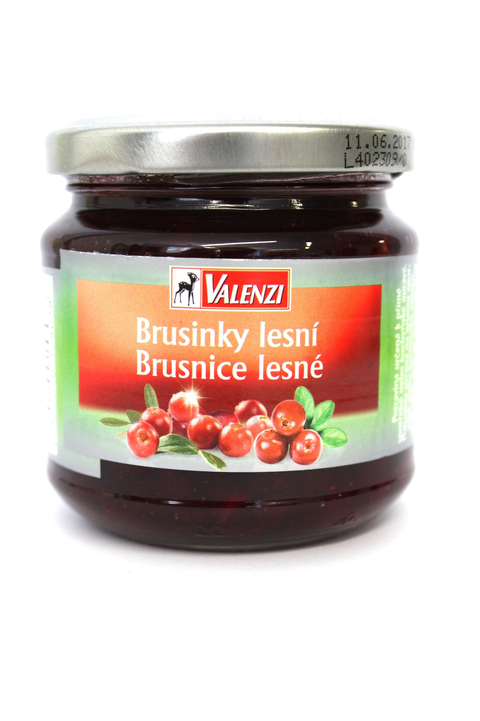 Trvanlivé potraviny - Valenzi Brusinky lesní 220g