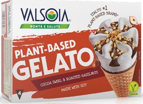 Mražené potraviny - Valsoia Rostlinné kornouty s lískovými ořechy 4x120ml