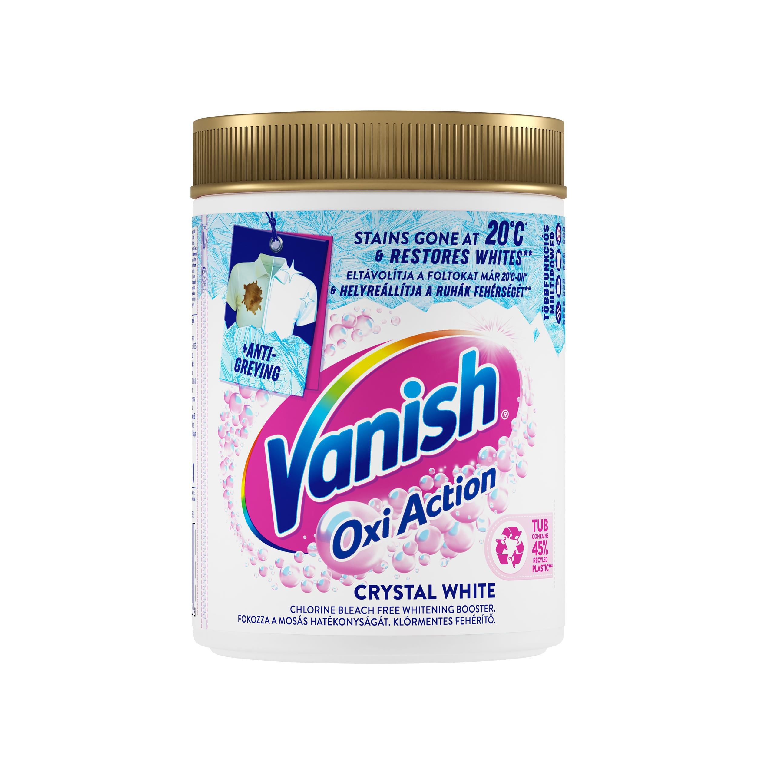 Drogerie a kosmetika - Vanish Oxi Action Crystal White prášek na odstranní skvrn 970g
