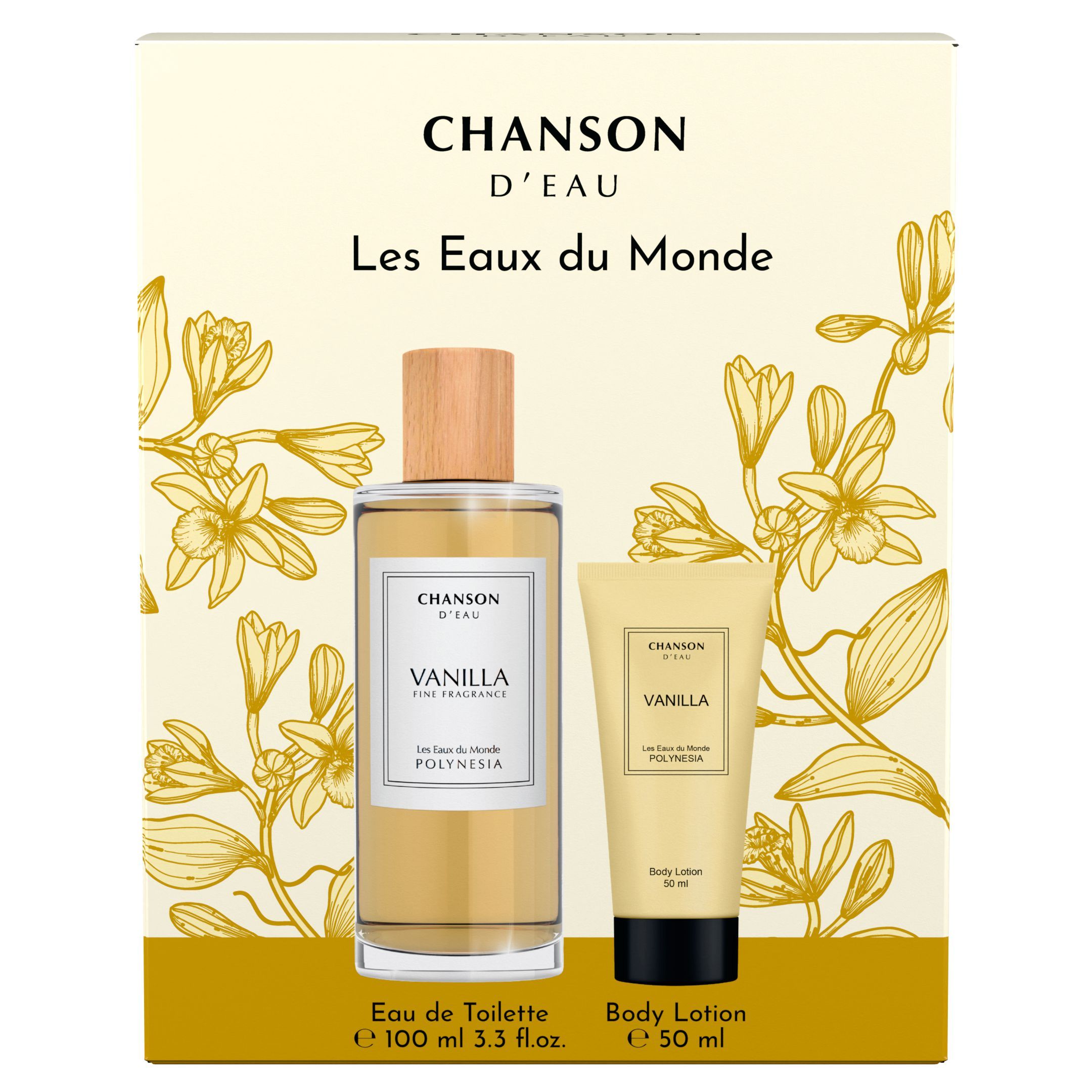 Drogerie a kosmetika - Vánoční balíček Chanson Vanilla EDT 100ml + BL 50ml