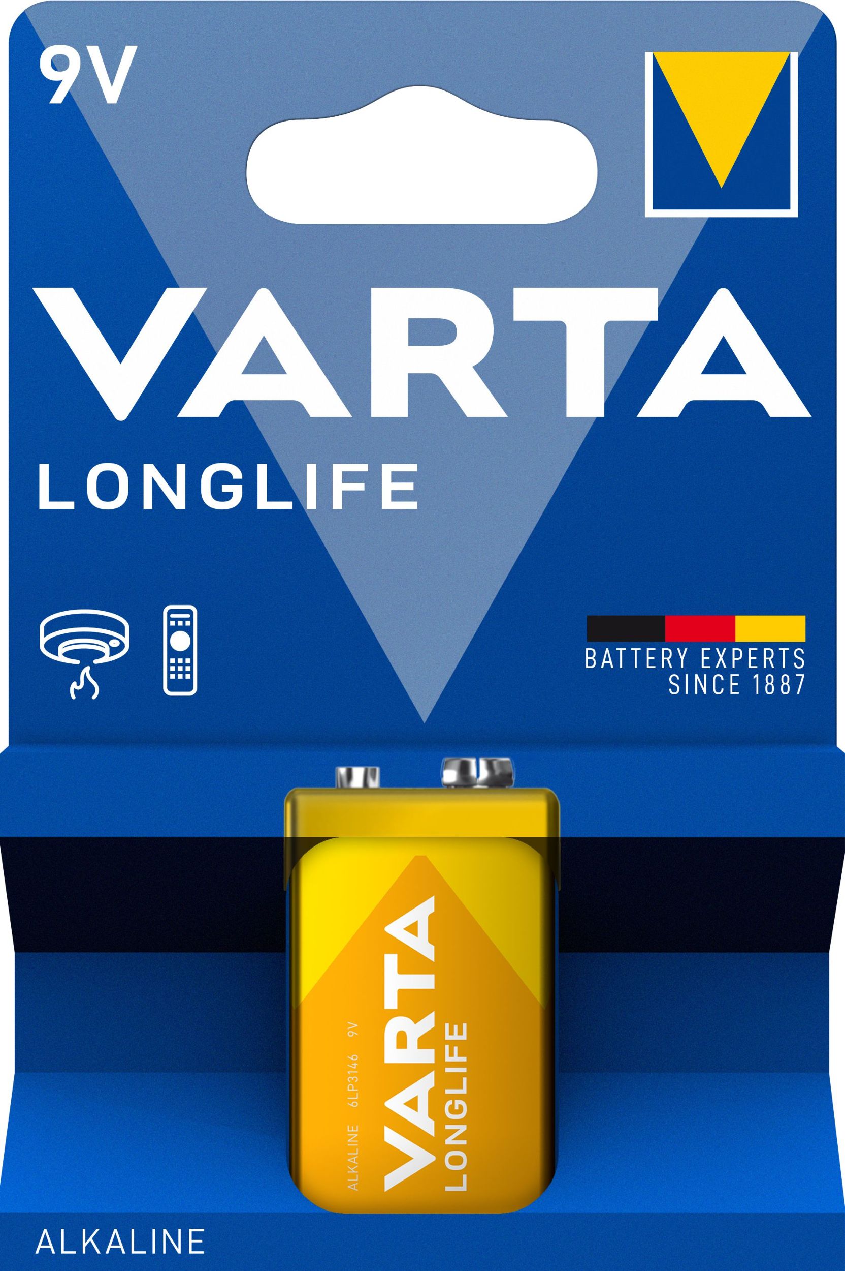 Elektro - Varta Alkalické baterie Longlife 9V 1 ks