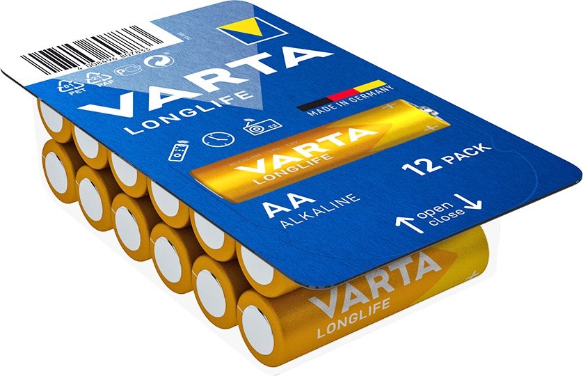 Elektro - Varta Alkalické baterie Longlife AA 12 ks