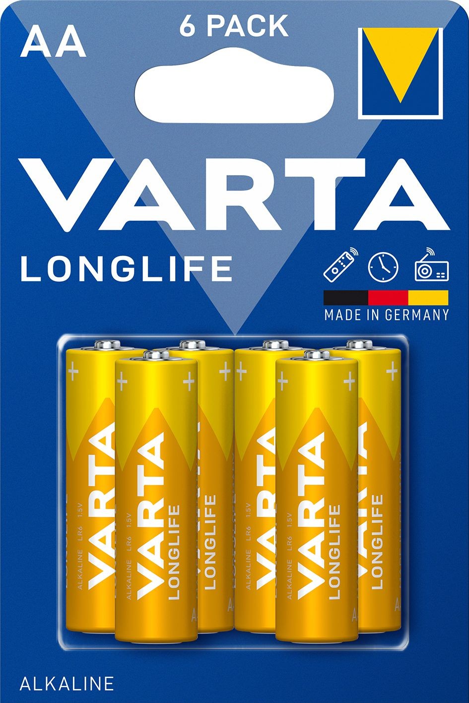 Elektro - Varta Alkalické baterie Longlife AA 6 ks