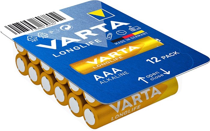 Elektro - Varta Alkalické baterie Longlife AAA 12 ks