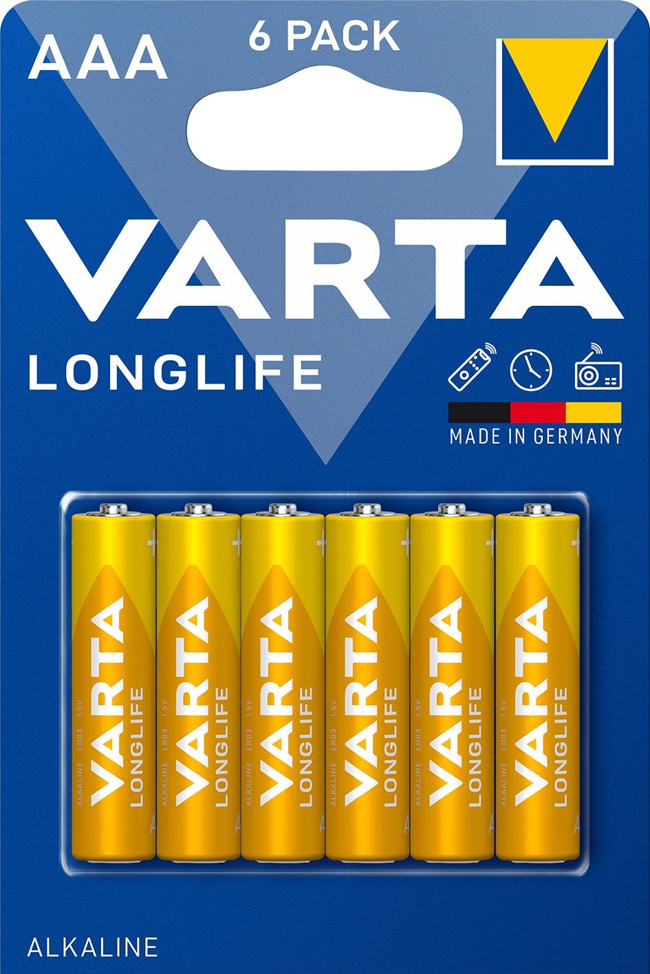 Elektro - Varta Alkalické baterie Longlife AAA 6 ks