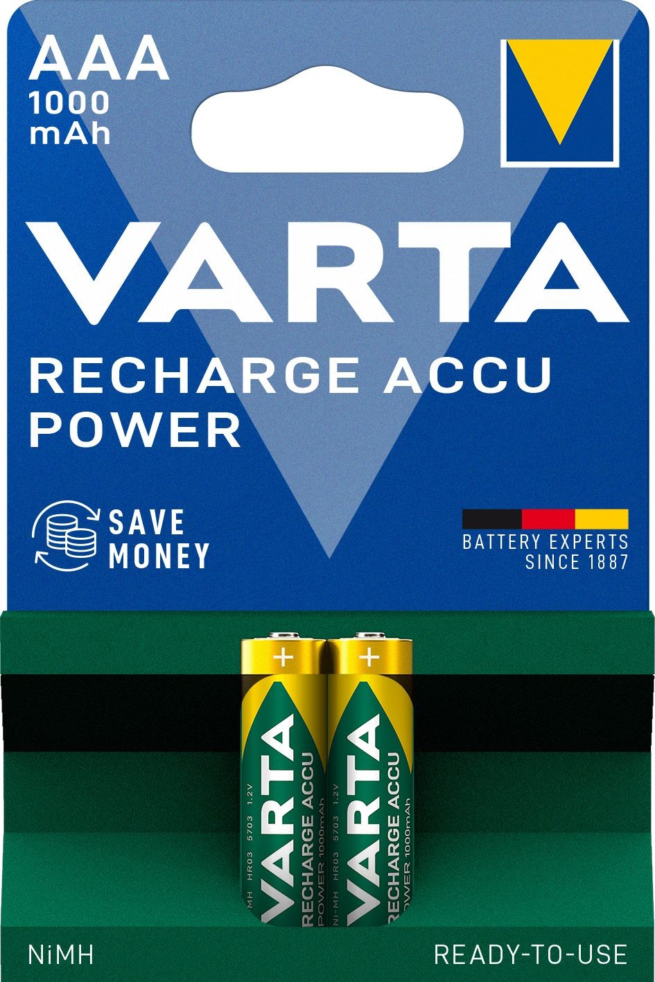Elektro - Varta Nabíjecí baterie Recharge Accu Power 2 AAA 1000 mAh R2U