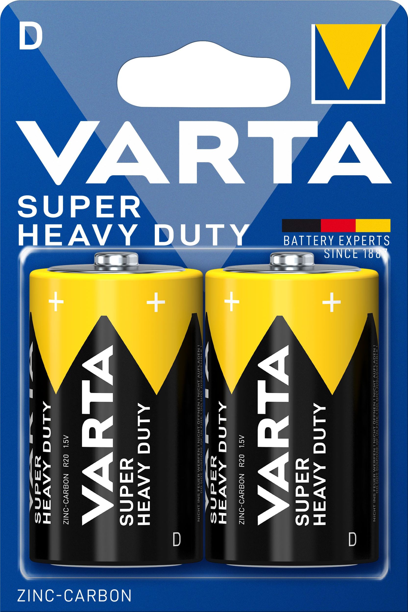 Elektro - Varta Zinko-uhlíkové baterie Superlife D 2 ks