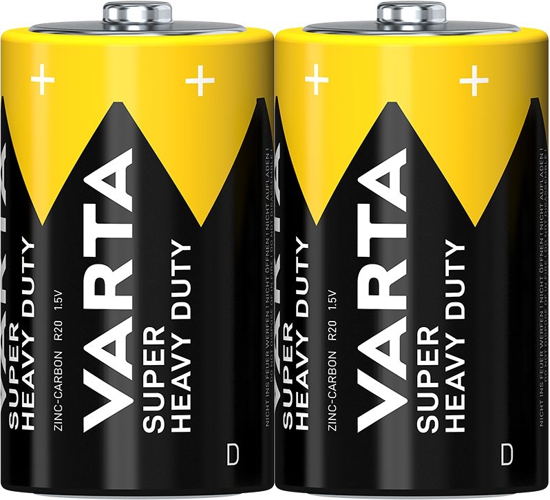 Elektro - Varta Zinko-uhlíkové baterie Superlife D ve folii 2 ks