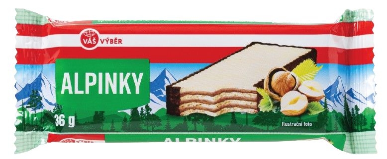 Trvanlivé potraviny - Váš Výběr Alpinky lískooříškové 36g