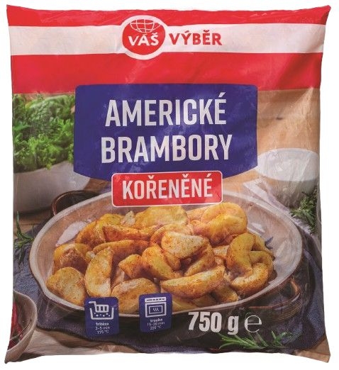 Mražené potraviny - Váš Výběr Americké brambory kořeněné mražené 750 g