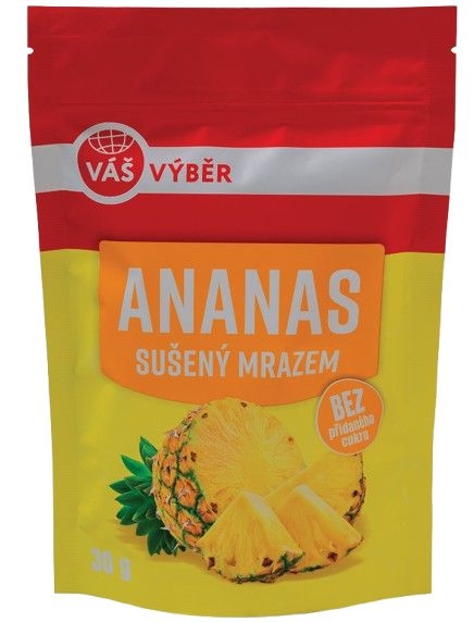 Trvanlivé potraviny - Váš Výběr Ananas mrazem sušený 30g