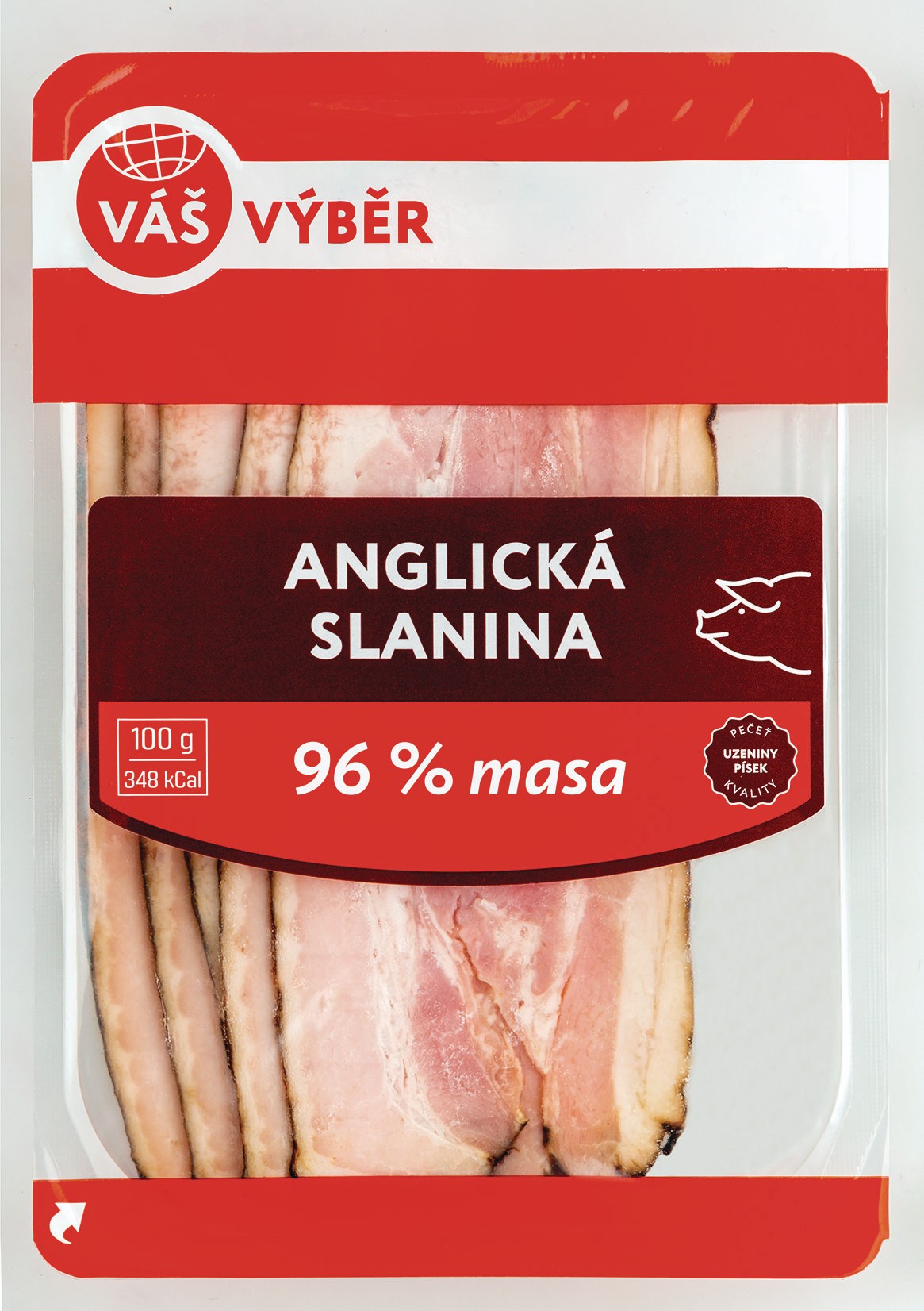 TOP produkty - Váš Výběr Anglická slanina krájená 96 % 100g