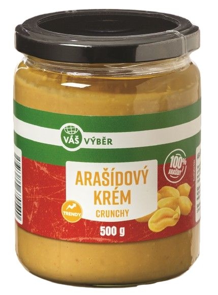 Trvanlivé potraviny - Váš Výběr Arašídový krém crunchy 500 g