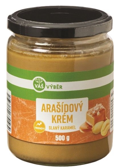 Trvanlivé potraviny - Váš Výběr Arašídový krém slaný karamel 500 g