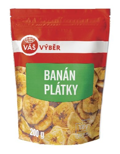 Trvanlivé potraviny - Váš Výběr Banán plátky 200g