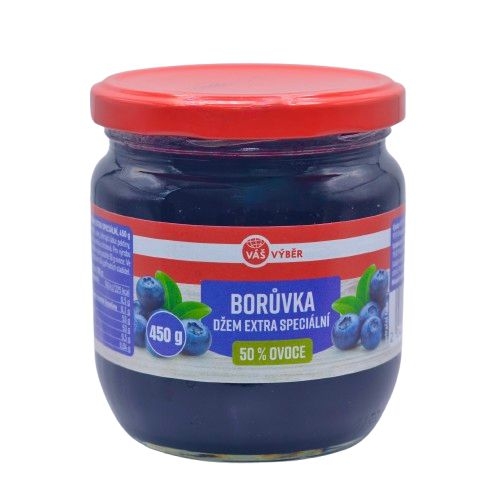 Trvanlivé potraviny - Váš Výběr Borůvka džem extra speciální 450g