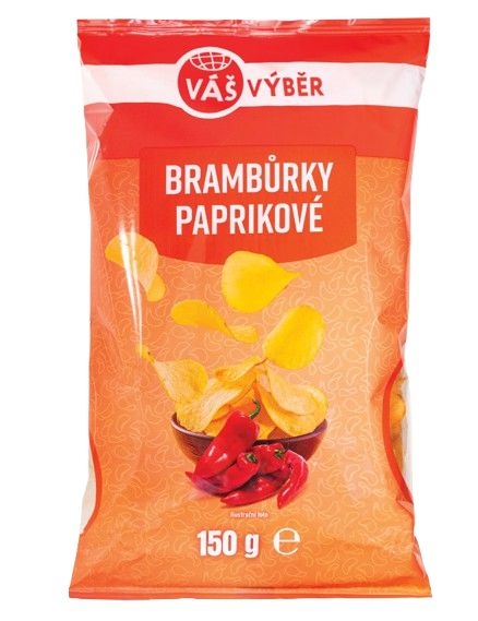 Trvanlivé potraviny - Váš Výběr Brambůrky paprikové 150g