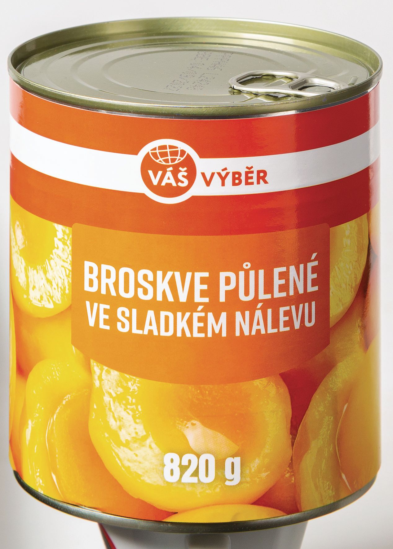 Váš Výběr Broskve půlené ve sladkém nálevu 820g-0