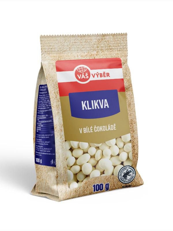 Trvanlivé potraviny - Váš Výběr Brusinky v bílé čokoládě 100g
