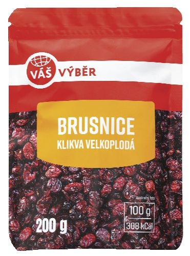 Trvanlivé potraviny - Váš Výběr Brusnice klikva velkoplodá 200g